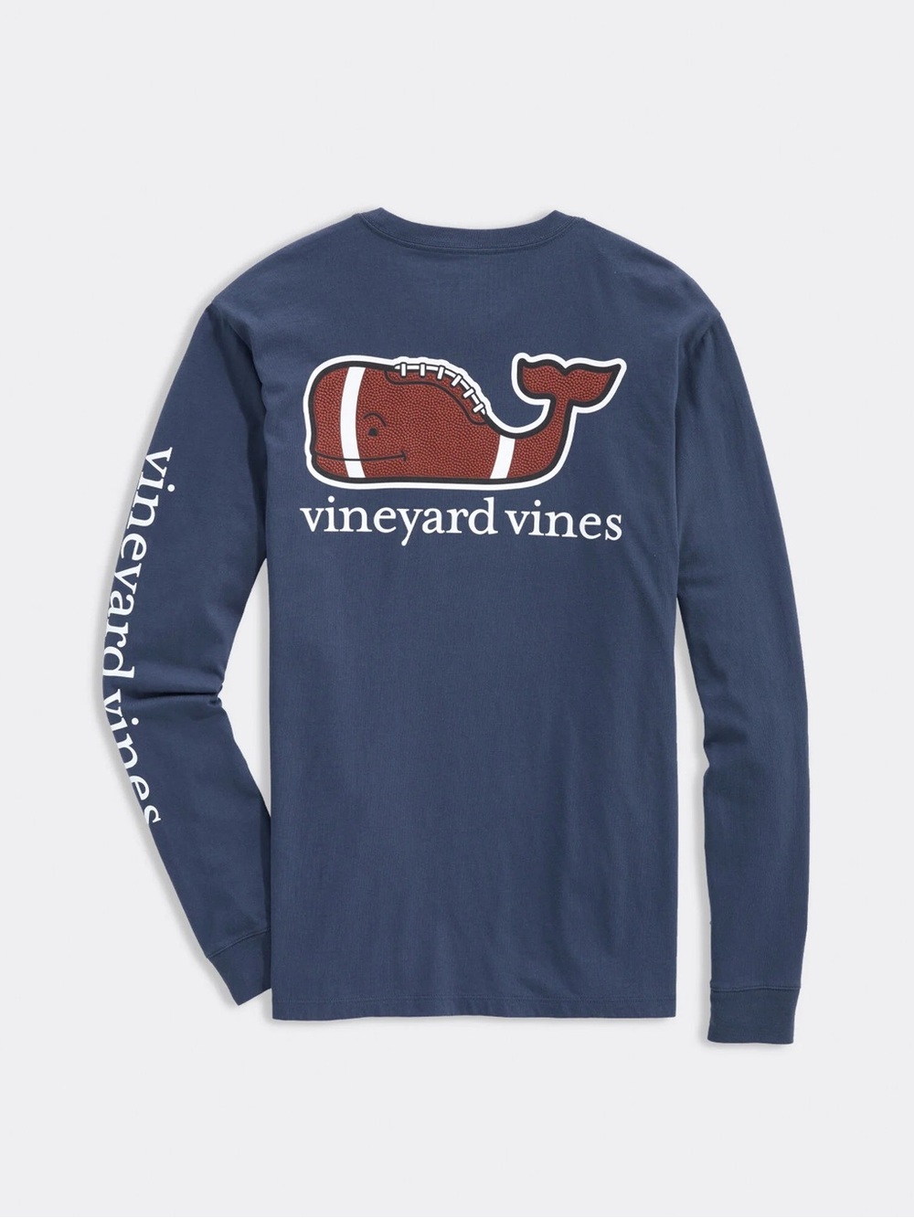 Vineyard Vines Football Blue Long Sleeve Shirt XS